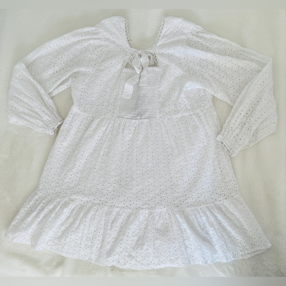 Boohoo White Eyelet Dress, Size 16 - NWT - Picture 6 of 10